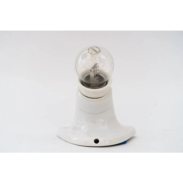 Ceramic Small Art Deco Porceilain Wall Lamp, Germany, 1920s For Sale - Image 7 of 10