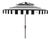 Elsa Fashion Line 9Ft Double Top Umbrella, Black & White For Sale