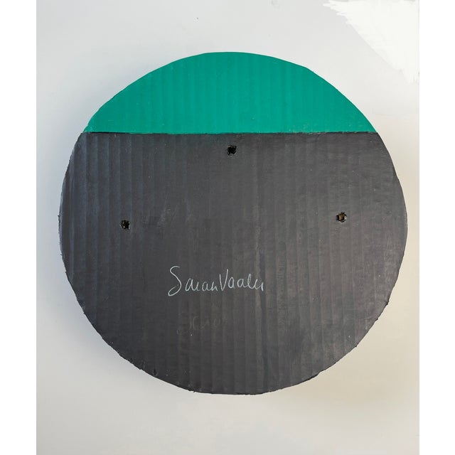 2020s Round Sculpture With Black and Green For Sale - Image 5 of 7