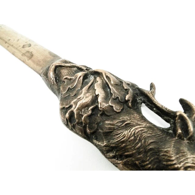 Art Nouveau French Figurative Letters Knife, 1930s For Sale - Image 3 of 6