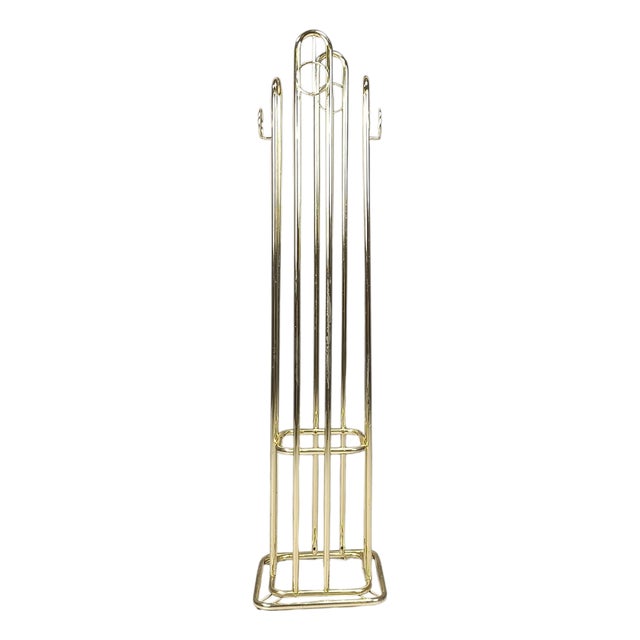 Vintage Modernist Brass Coat Stand, 1970s For Sale