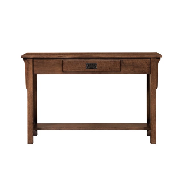 Wood Mission 1 Drawer Crofter Style Console Table - Walnut Stain For Sale - Image 7 of 9