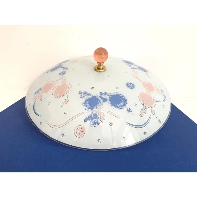 White 1950s Poodles Ceiling Light For Sale - Image 8 of 15
