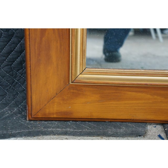 Late 20th Century French Country Knotty Pine Camelback Wall Hanging Full Length Dressing Mirror For Sale - Image 12 of 13