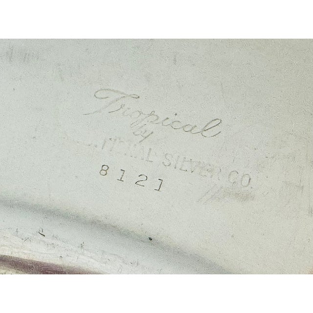 Mid Century International Silver Company Plated Silver Tray For Sale - Image 9 of 12