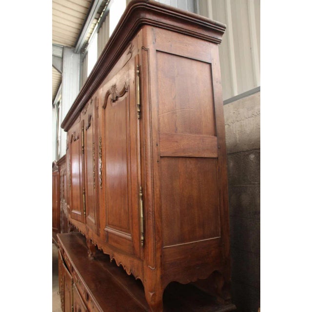 Wood Antique French Oak and Wood Buffet For Sale - Image 7 of 13