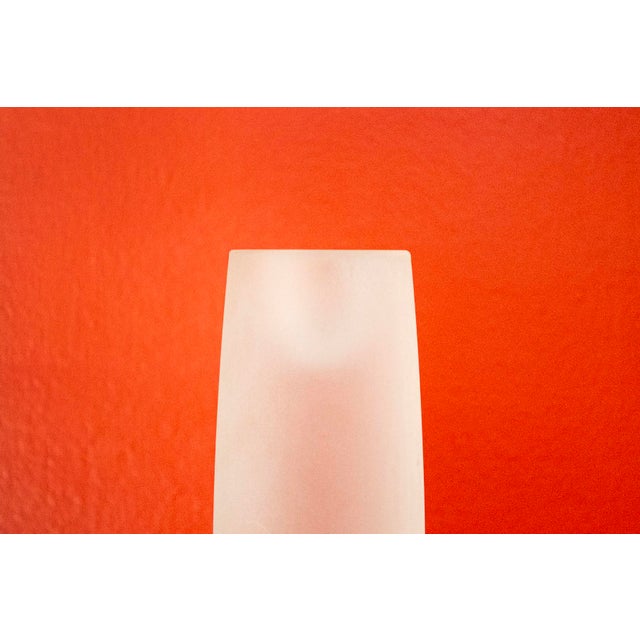 Frosted glass candle holder. Marcel model Designer Timo Sarpaneva Manufacturer Iittala Year 1994 This piece has an...