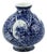 Blue Ceramic Vase by Franz Anton Mehlem, 1800s For Sale