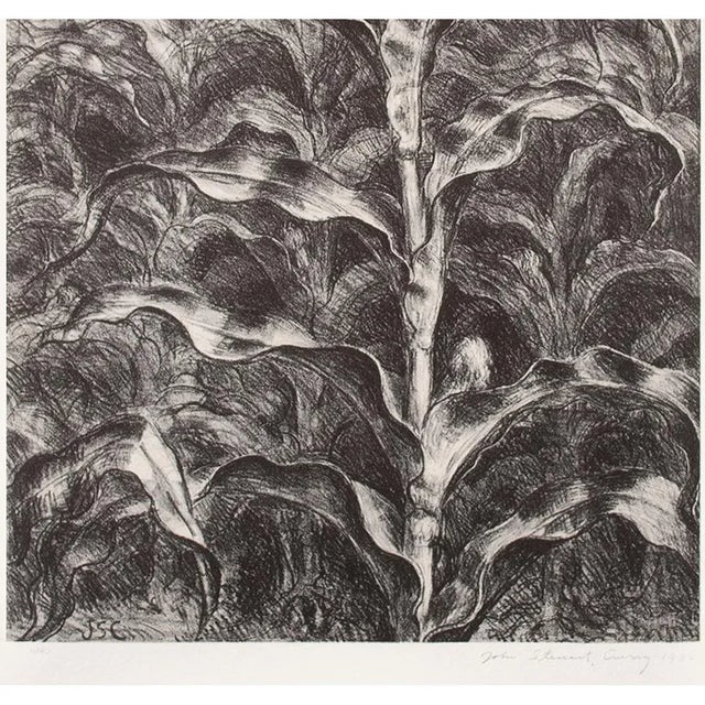1939 After John S. Curry "Corn", First Edition Period Cottage Style Offset Lithograph For Sale - Image 4 of 11