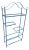 Heavy high quality vintage étagére in polished steel and brass with glass shelving, manner of Maison Jansen or...