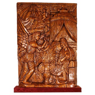Antique Portuguese Annunciation Altarpiece, 1600s For Sale