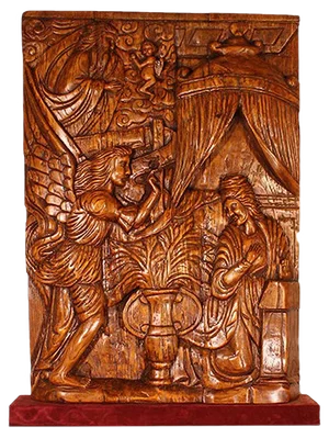 Antique Portuguese Annunciation Altarpiece, 1600s
