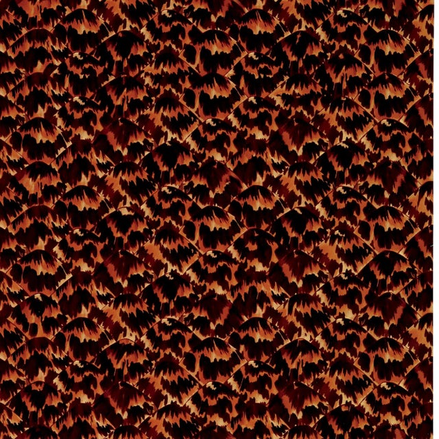 Sample - Schumacher X Celerie Kemble Tortoise Wallpaper in Natural For Sale