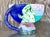 A fabulous vintage Boho glazed ceramic vessel. Chic hand painted detail in brilliant clear colors. Acquired from a Palm...
