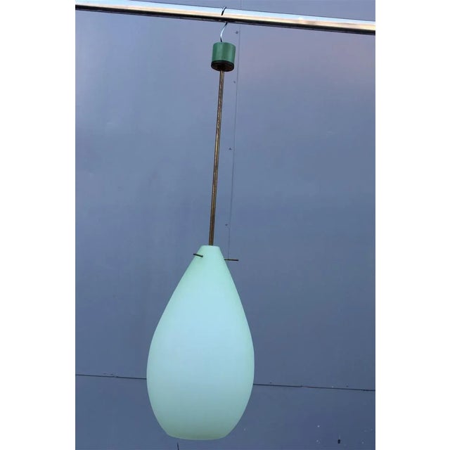 Lantern Green in Murano Glass with Brass Parts from Vistosi, 1950s For Sale - Image 9 of 9