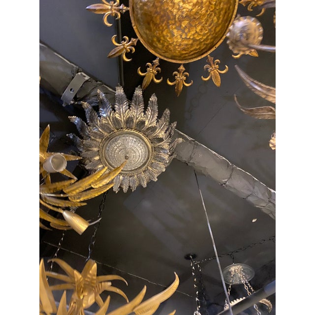 1940’s Italian Sunburst Light Fixture For Sale In New York - Image 6 of 7