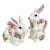 Mid-Century Trompe L’Oeil Hollywood Regency Majolica Bunny Creamer and Sugar Bowl - A Pair, Easter For Sale