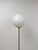 Mid 20th Century Chrome Lollipop Table Lamp Vintage MCM White Tinted Top Space Age Lighting For Sale - Image 5 of 8