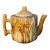 Circa 1880 J. S. Taft & Co. Pottery Majolica Bamboo Design Teapot Made in Keene, New Hampshire For Sale