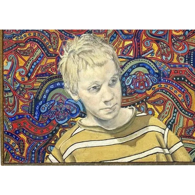 1980s Large Signed Philip Behymer Mid-Century Modern Portrait Museum-Collected Texas Artist 1983 For Sale - Image 10 of 18