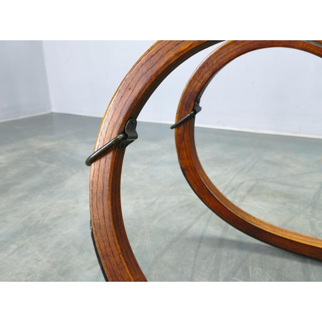 Czech Art Deco Oak Sled, 1930s For Sale - Image 9 of 15