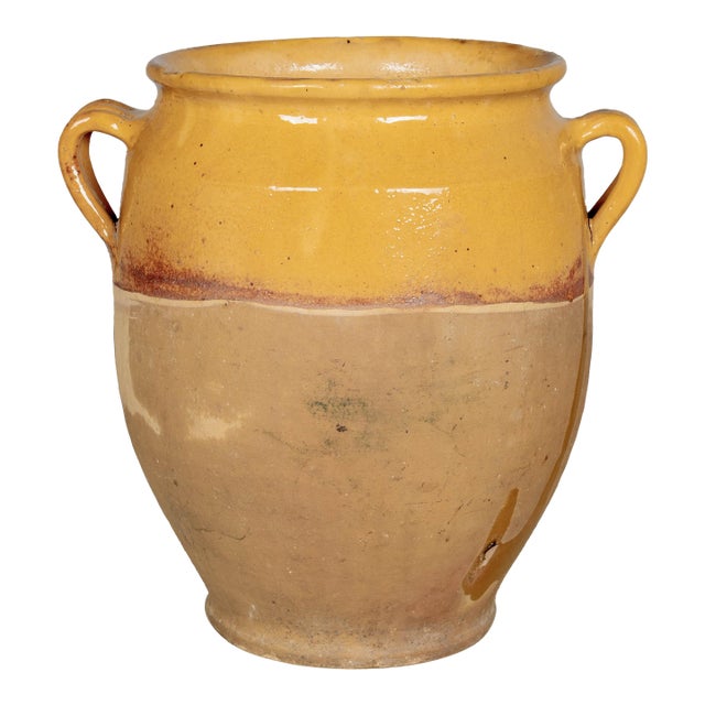 French Terracotta Vase or Pot À Confit 12"h For Sale