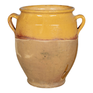 French Terracotta Vase or Pot À Confit 12"h