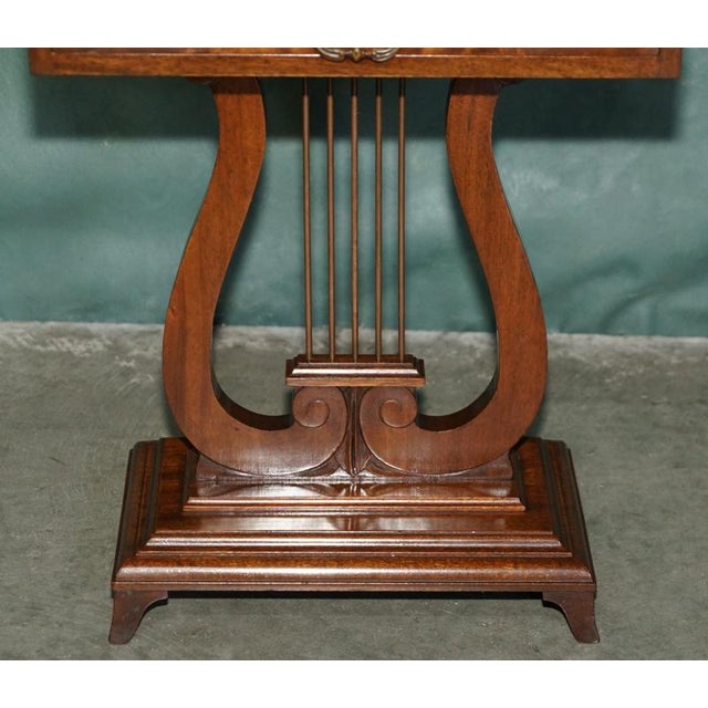 Metal Regency Style Hardwood Kyre Form Side Tables, Set of 2 For Sale - Image 7 of 18
