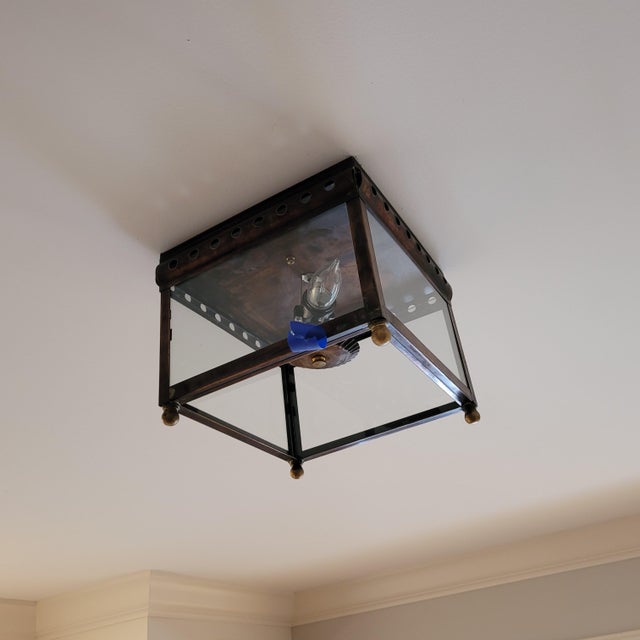 Indoor/Outdoor Colonial Metalcraft Federal Ceiling Light in Copper For Sale - Image 9 of 18