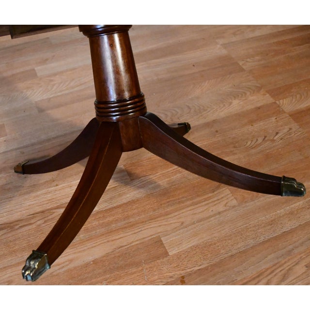 Brown 1920 Antique Hekman English Regency Mahogany Banded Satinwood Inlay Coffee Table For Sale - Image 8 of 10