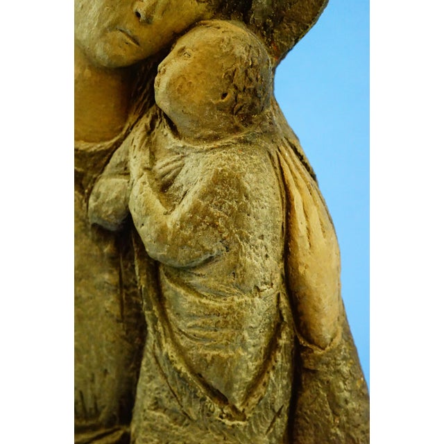 20th Century Terracotta Sculpture of Madonna and Child by Francesco Prosperi, Assisi, Italy For Sale - Image 12 of 18