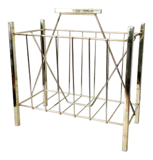 Vintage Large Mid Cenury Modern Standing Magazine Rack
