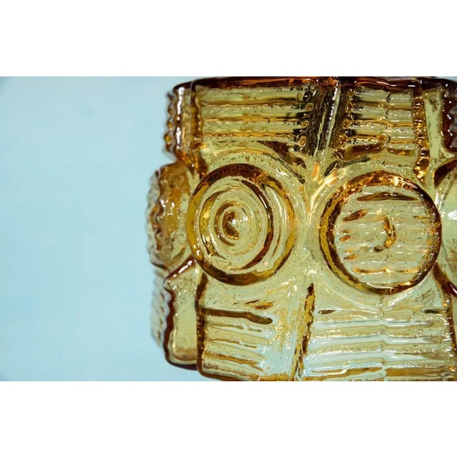 1960s Danish Amber Glass Hanging Lamp from Vitrika, 1960s For Sale - Image 5 of 13