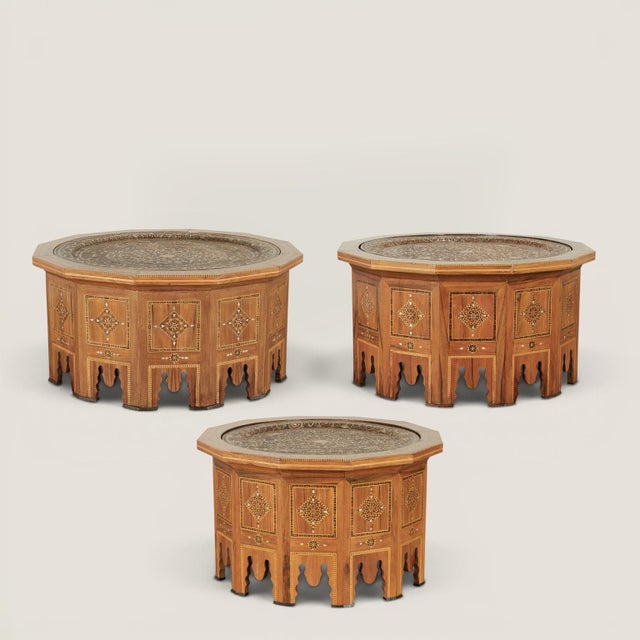Antique Moroccan Inlaid Table With Tray Top For Sale - Image 16 of 16