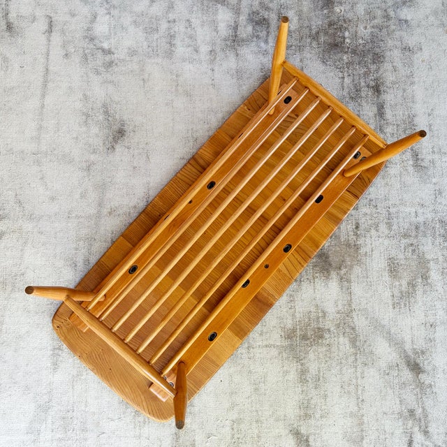 Brown Model 459 Coffee Table with Magazine Shelf in Elm and Beech by Lucian Ercolani for Ercol, 1960s For Sale - Image 8 of 9
