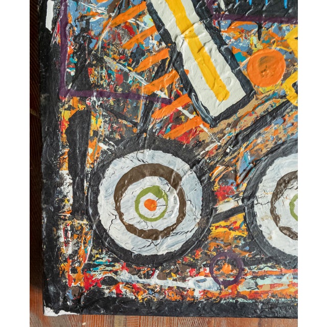 Yellow 2009 Contemporary Modern Abstract Acrylic Painting by Eric Clavin For Sale - Image 8 of 11