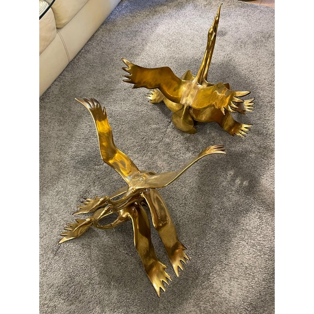 Metal Flying Cranes Sculptures by Willy Daro, Set of 2 For Sale - Image 7 of 18