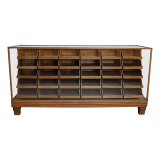 British Maple and Oak Haberdashery Cabinet or Shop Counter, 1930s For Sale