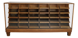 British Maple and Oak Haberdashery Cabinet or Shop Counter, 1930s