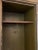 This very heavy iron and bronze detailed tall locker with black Belgian marble base is all original. Interior details...
