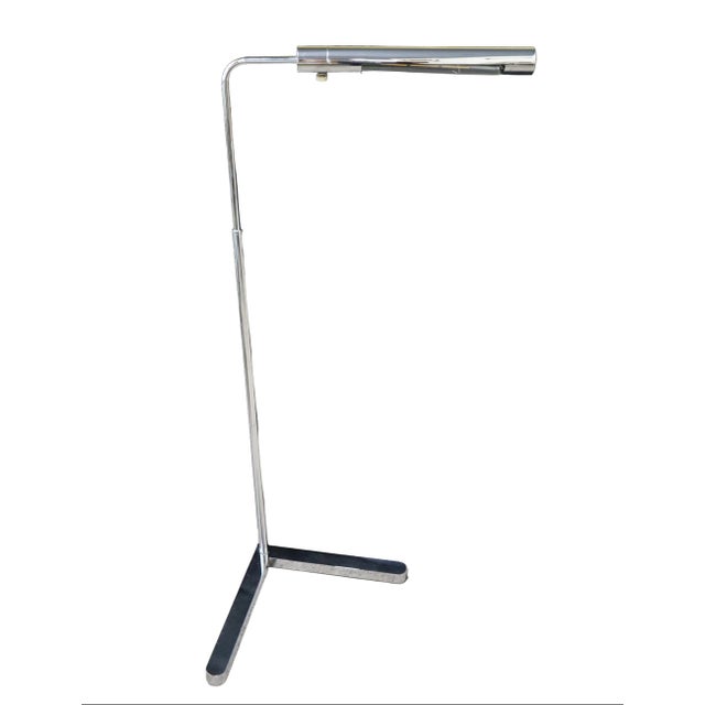 Mid-Century Modern Adjustable Mid-Century Modern Casella Chrome Floor Lamp For Sale - Image 3 of 10