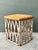 Vintage Rattan and Wood Equipale Stool For Sale - Image 9 of 12