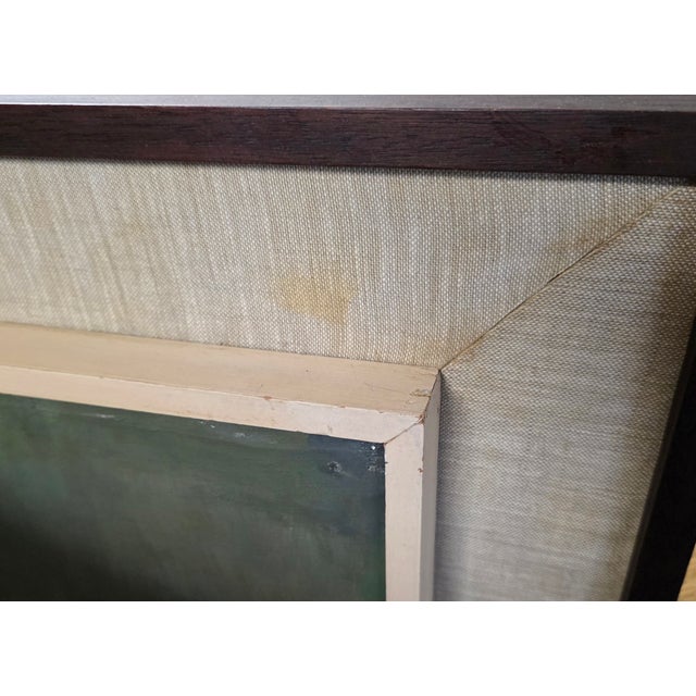 Mid-Century Modern Mid-Century Italian Oil on Canvas Painting Signed Allen For Sale - Image 3 of 10