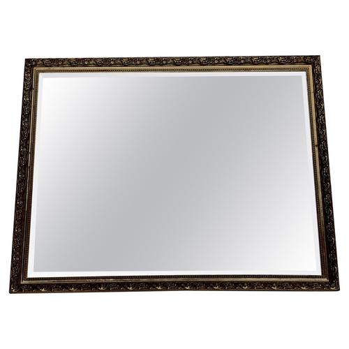Large Vintage Gold Ornate Bevelled Mirror For Sale - Image 10 of 10