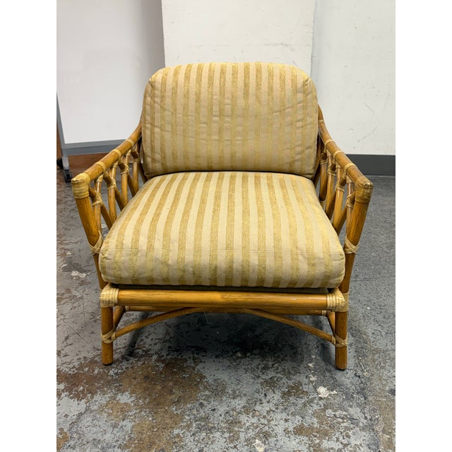 Tan McGuire Furniture Cathedral Lounge Chair + Ottoman, Vintage For Sale - Image 8 of 12