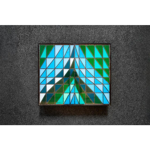 Acrylic glass light panel with plastic frame. Signed Morello Year 1978 This piece has an attribution mark, I am sure that...