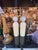 The product is a pair of Murano ivory glass cone form lamps. These elegant and stylish lamps are crafted with high-quality...