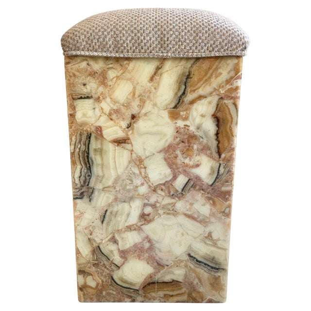 Mid-Century Modern Mid-Century Modern Onyx Stone Bench, 1970s For Sale - Image 3 of 7