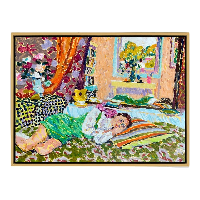 An Autumn Afternoon by Hugo Grenville in Pale Gold Frame, Art Print on Canvas For Sale