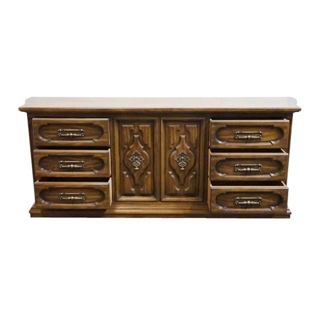 Wood Unique Furniture Bolero II Collection Spanish Mediterranean 80" Triple Door Dresser 2824 For Sale - Image 7 of 15